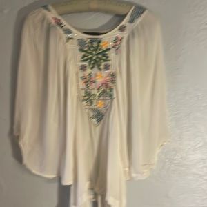 Anthro beaded dolman sleeve blouse- vintage Anthro
